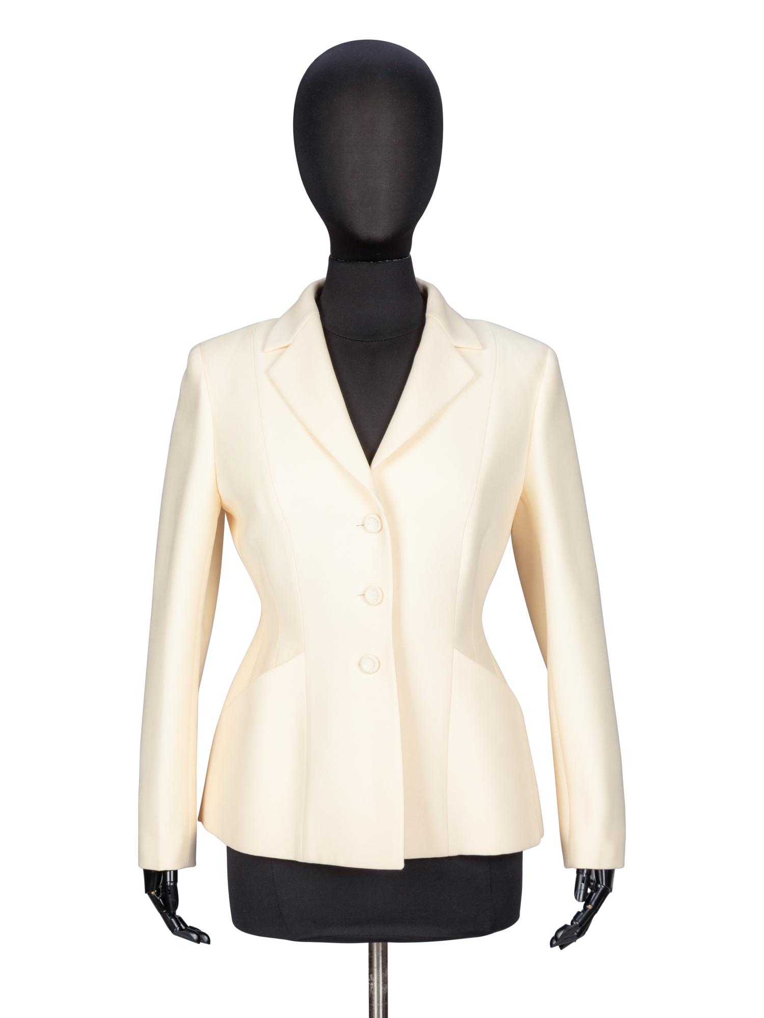 Christian Dior, Cream Tailored 'Bar' Jacket