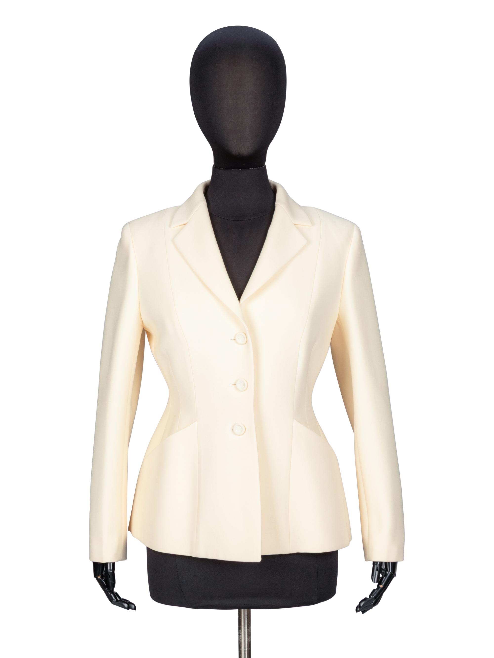 Christian Dior, Cream Tailored 'Bar' Jacket
