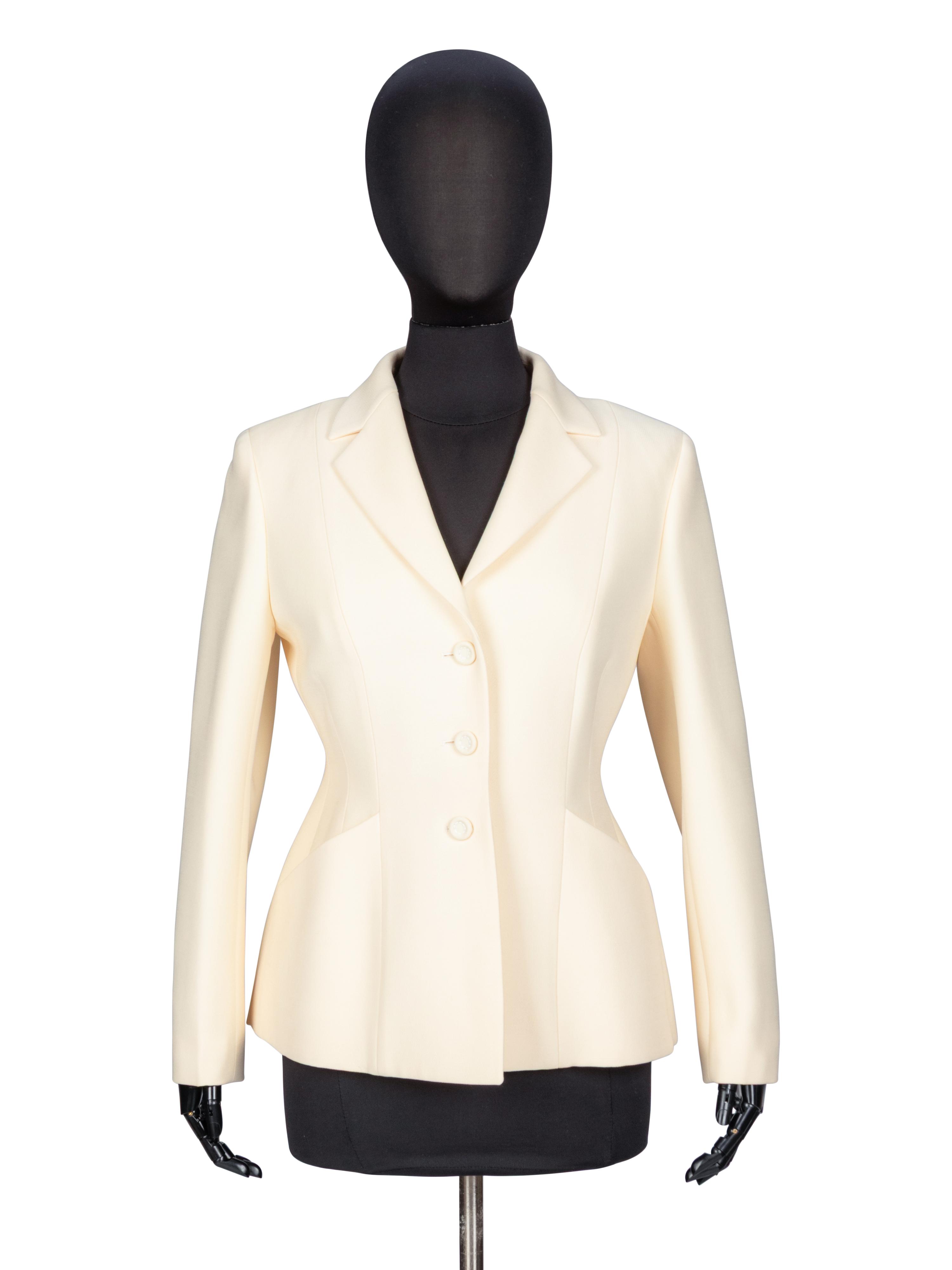 Christian Dior, Cream Tailored 'Bar' Jacket