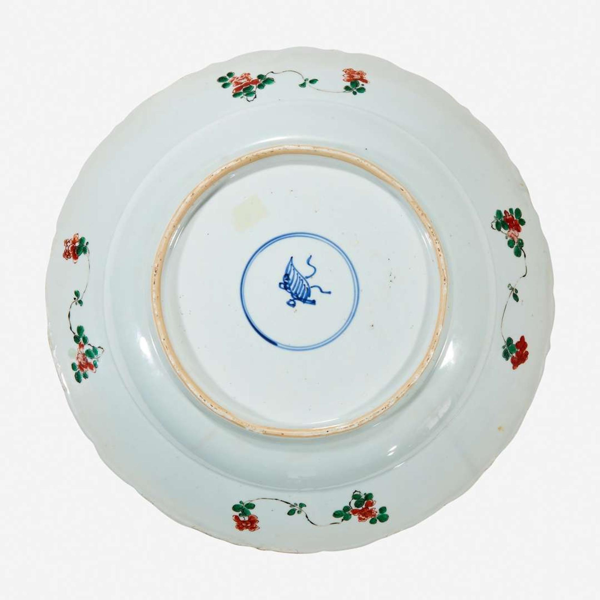 A Chinese famille verte "Flower Basket" charger Kangxi period
