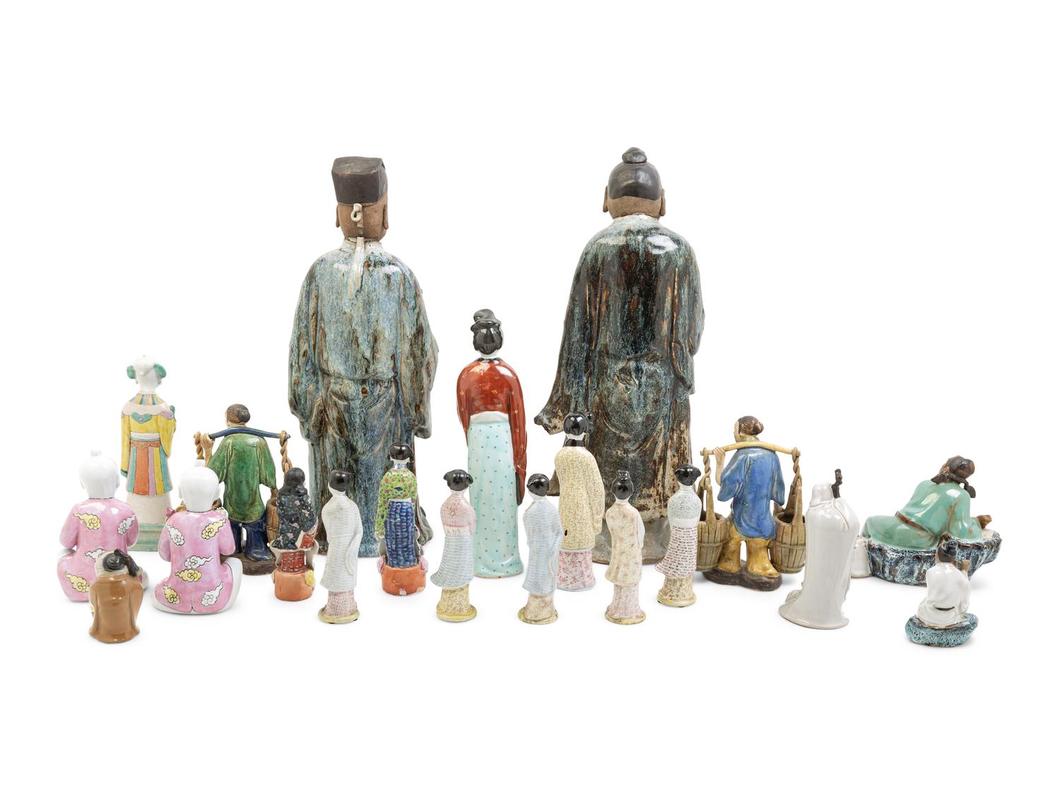 20 Chinese Porcelain and Mud Figures