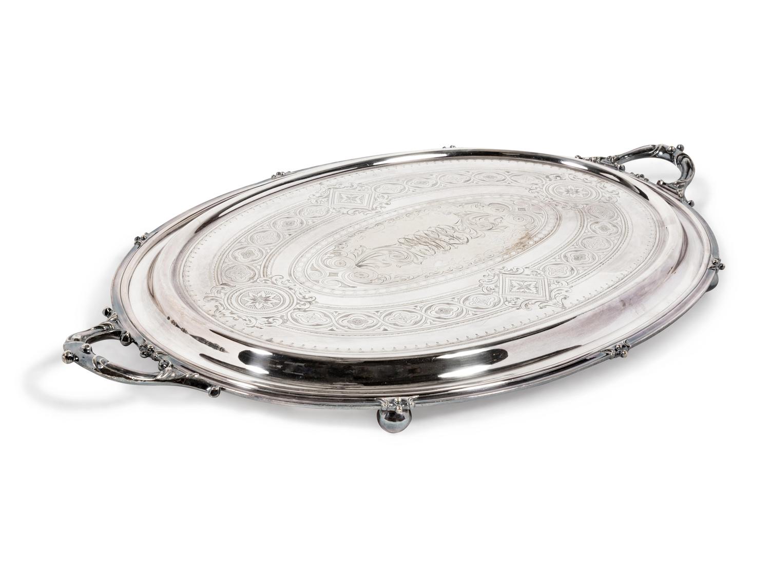 An English Silver-Plate Tray