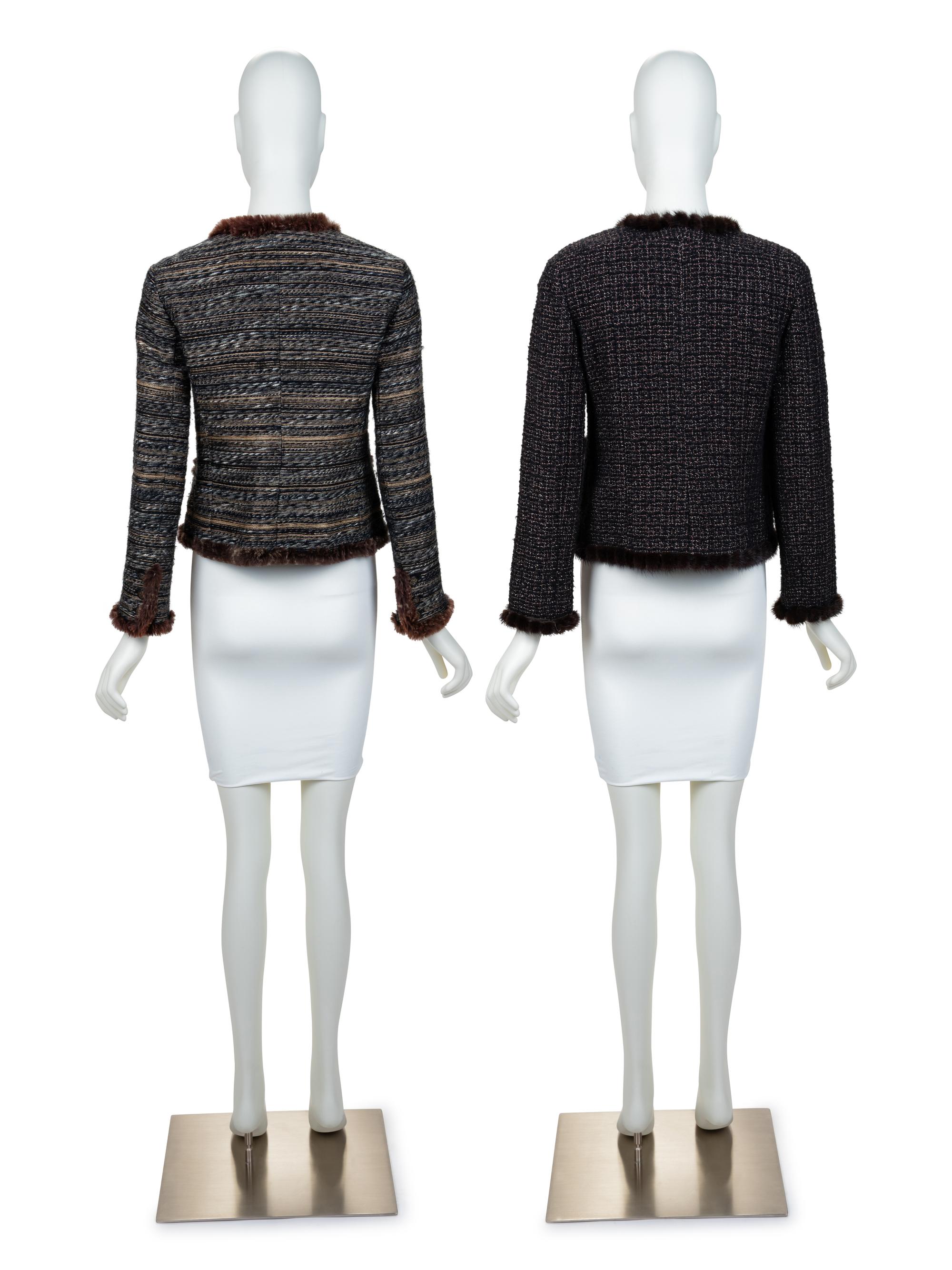 Two Chanel Fur-Trimmed Jackets, 2000-10s