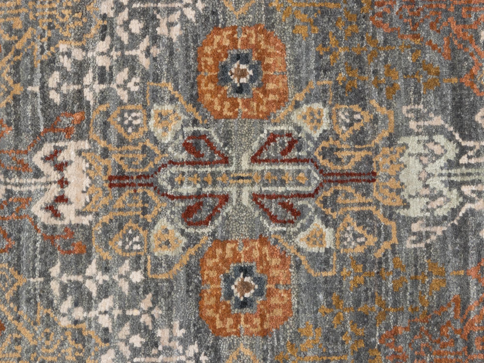 A Contemporary Fireplace-Fitted Wool Rug
