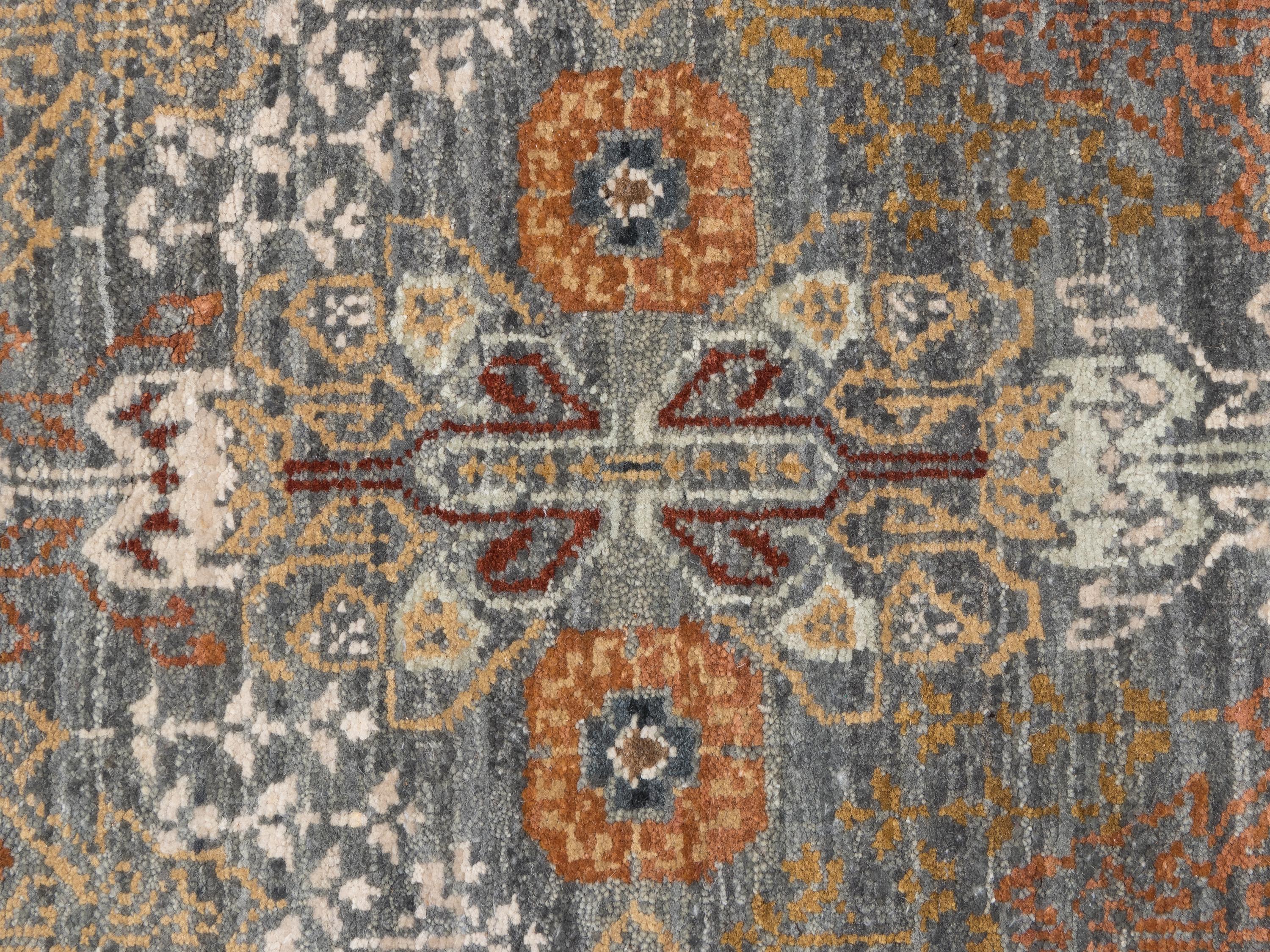 A Contemporary Fireplace-Fitted Wool Rug