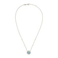 Penny Preville, Aquamarine, Diamond, and White Gold Pendant Necklace
