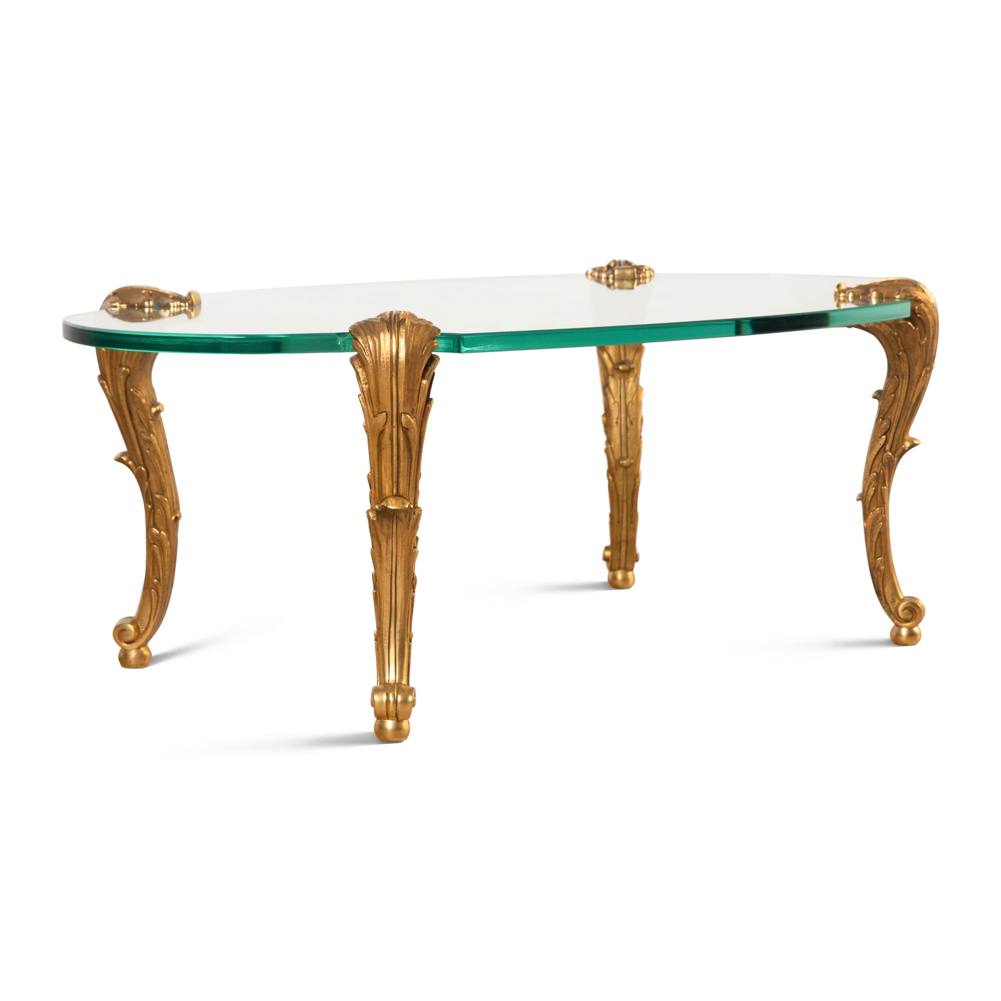 A Gilt Bronze Mounted Glass Low Table