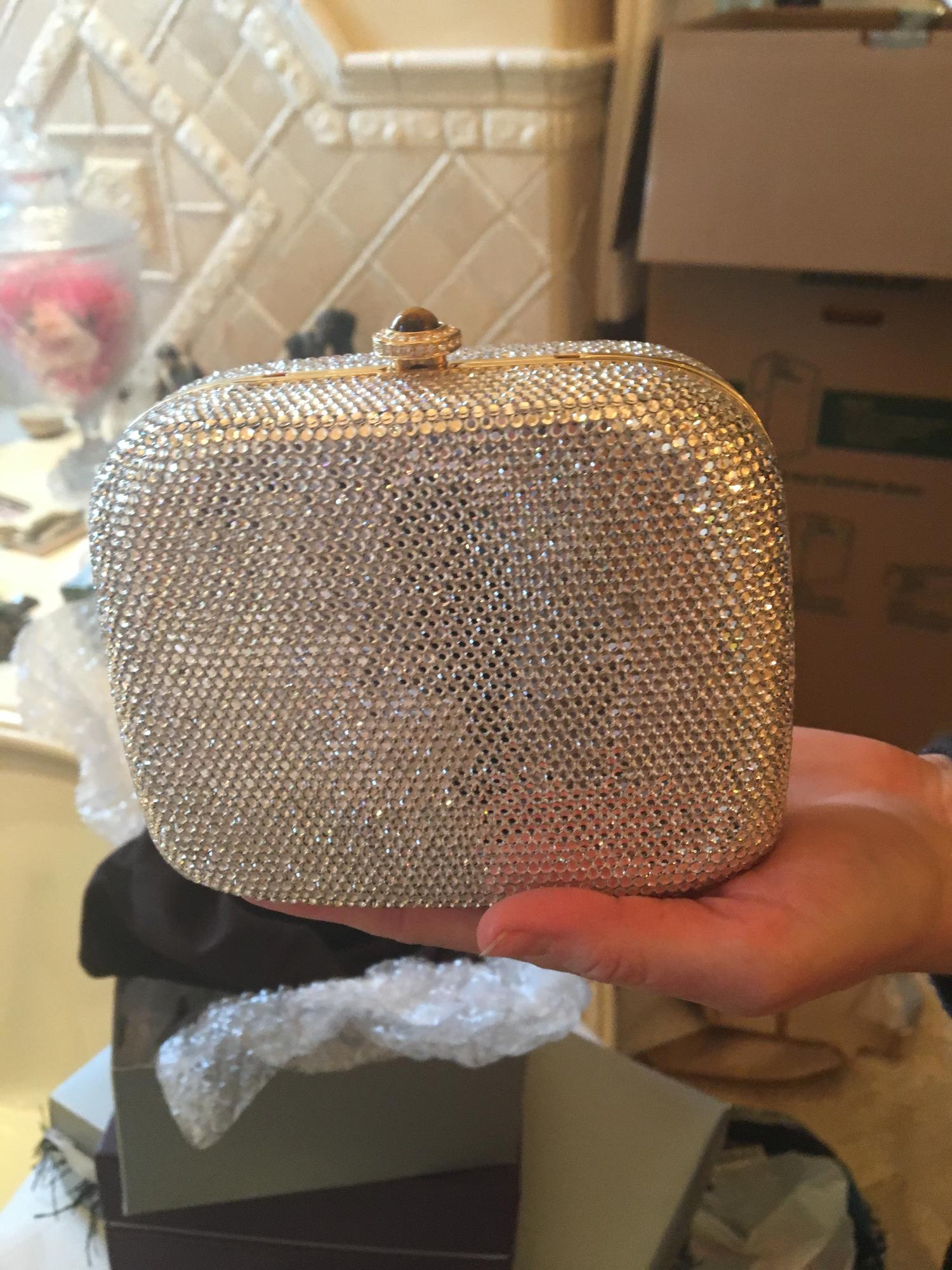 Judith Leiber Clear Crystal Minaudiere