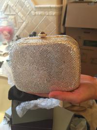 Judith Leiber Clear Crystal Minaudiere