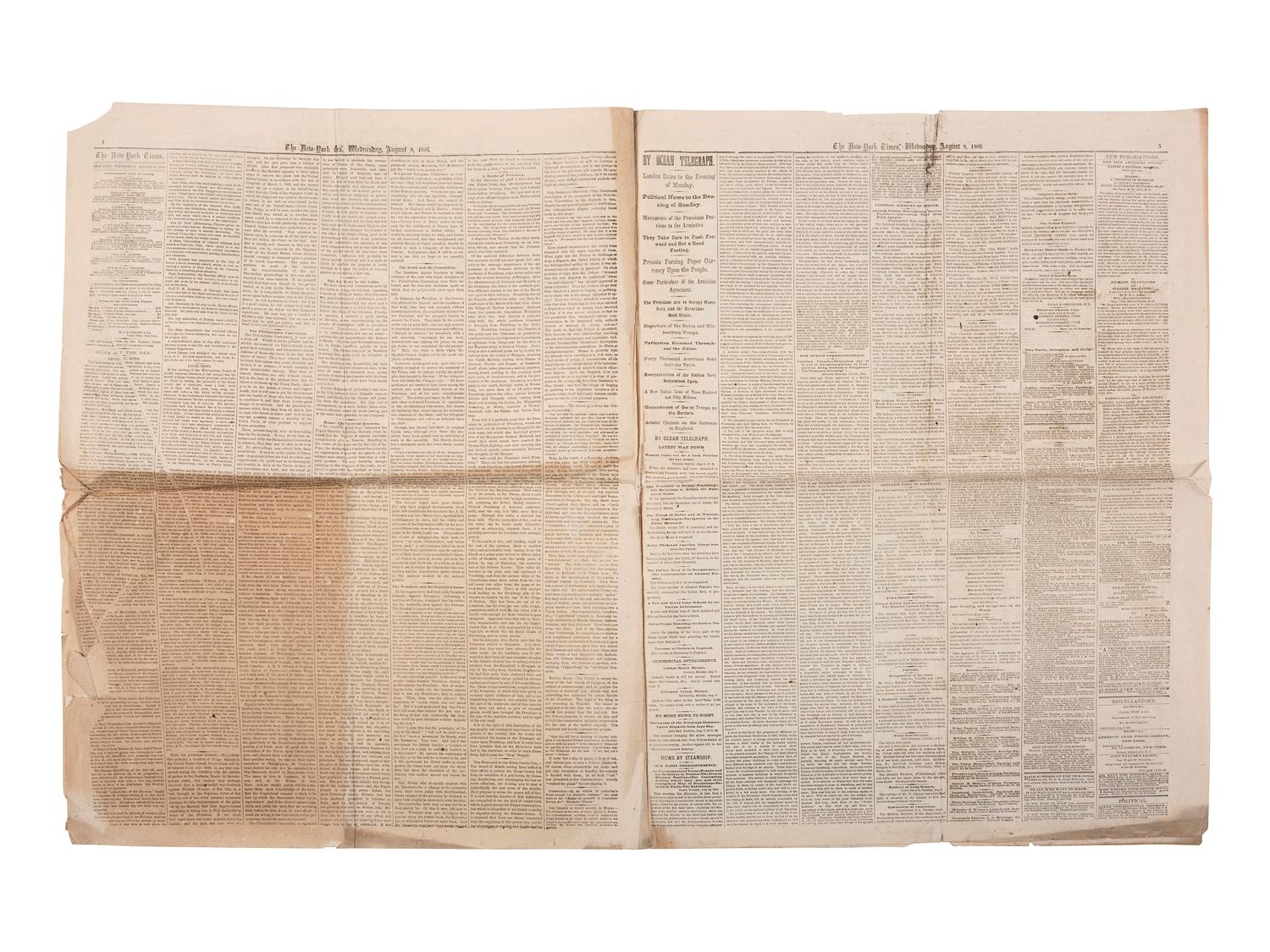 [CIVIL WAR]. 150+ New York City newspapers, most War-period, incl. The New York Tribune.