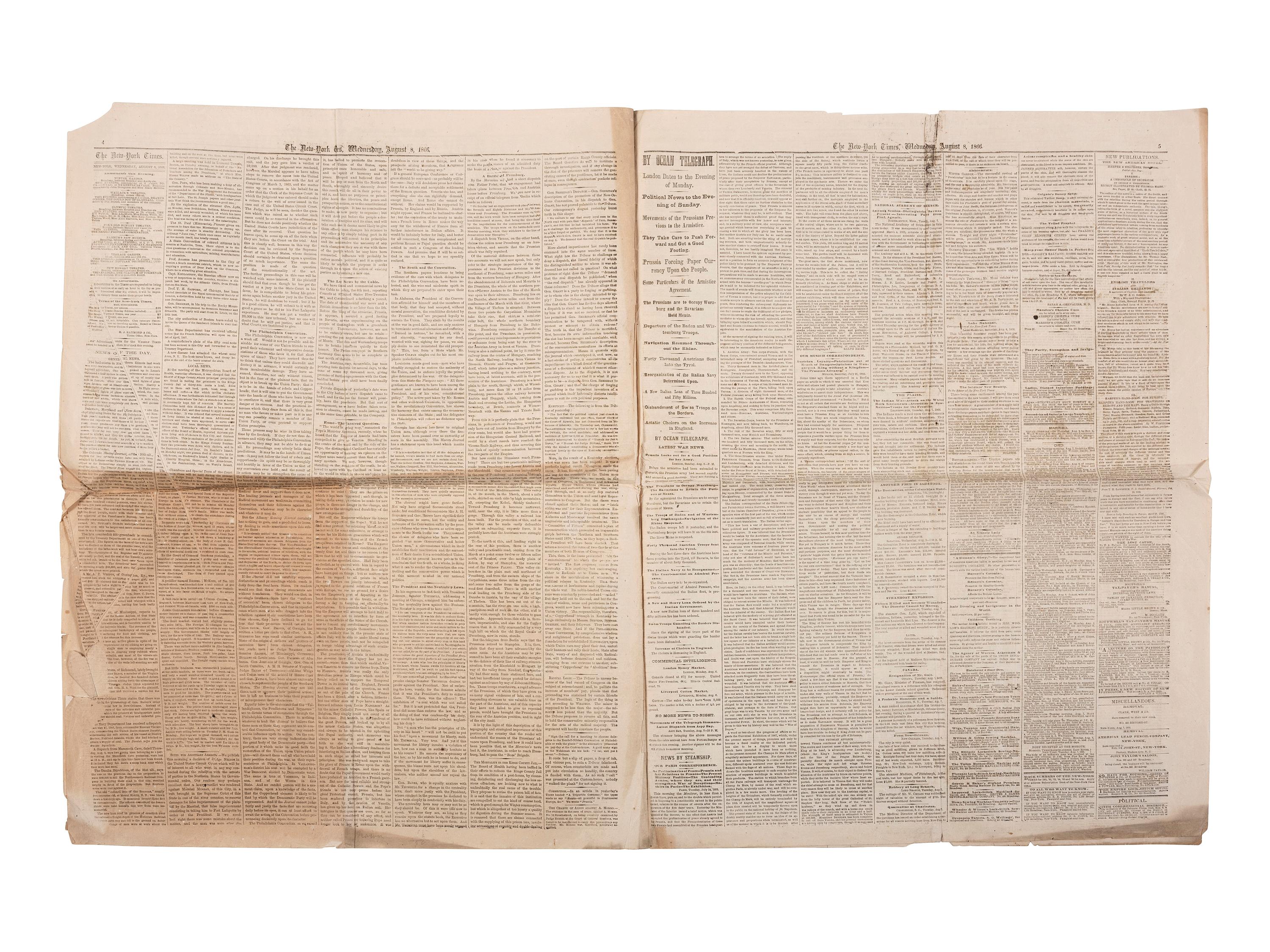 [CIVIL WAR]. 150+ New York City newspapers, most War-period, incl. The New York Tribune.