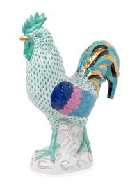 A Large Herend Porcelain Rooster