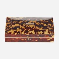 An American Necessaire in Fitted Blonde Tortoiseshell Case First half 19th century
