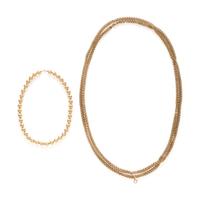 TWO YELLOW GOLD NECKLACES