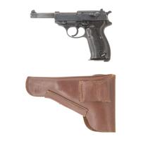 **ac42 Code P38 Pistol in Modern Display Case with Period Holster and Two Magazines