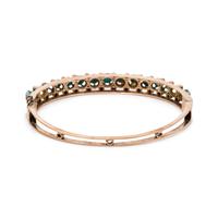 TURQUOISE, SYNTHETIC TURQUOISE AND RUBY BANGLE BRACELET