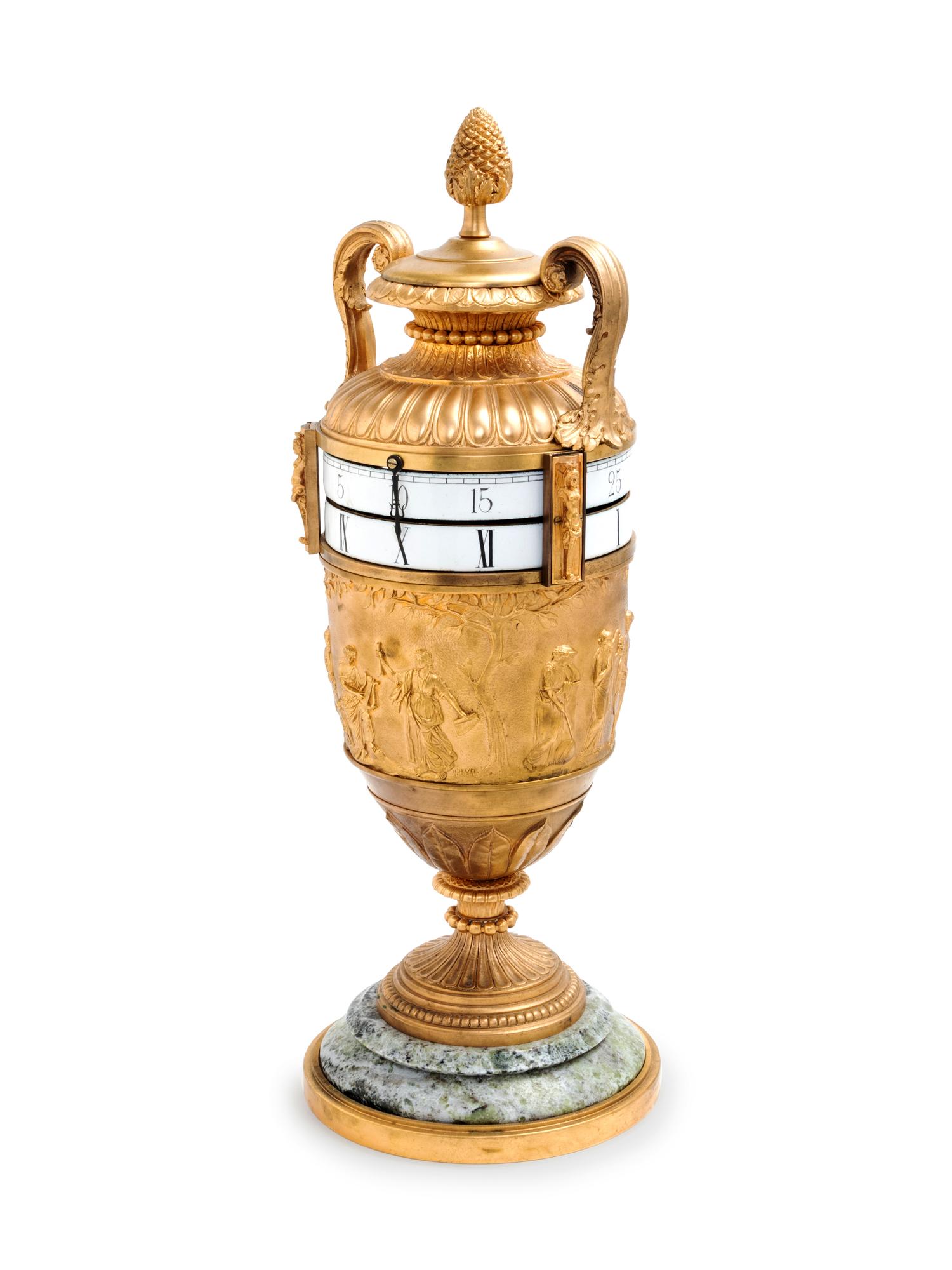 A Louis XVI Style Gilt Bronze Annular Clock