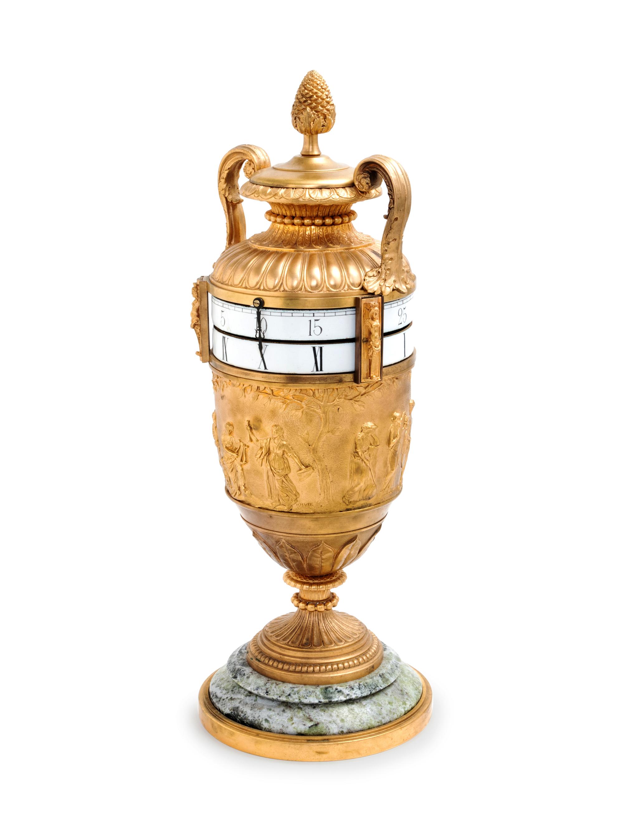 A Louis XVI Style Gilt Bronze Annular Clock
