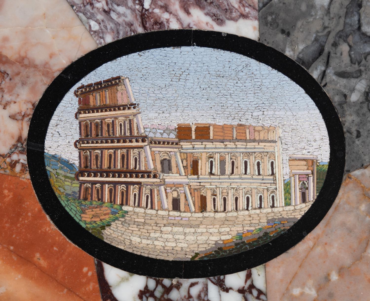 An Italian Micromosaic and Specimen Marble Table