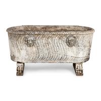 A Neoclassical Carved Marble Sarcophagus
