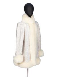 Hermine, Fur-Trimmed Brocade Coat