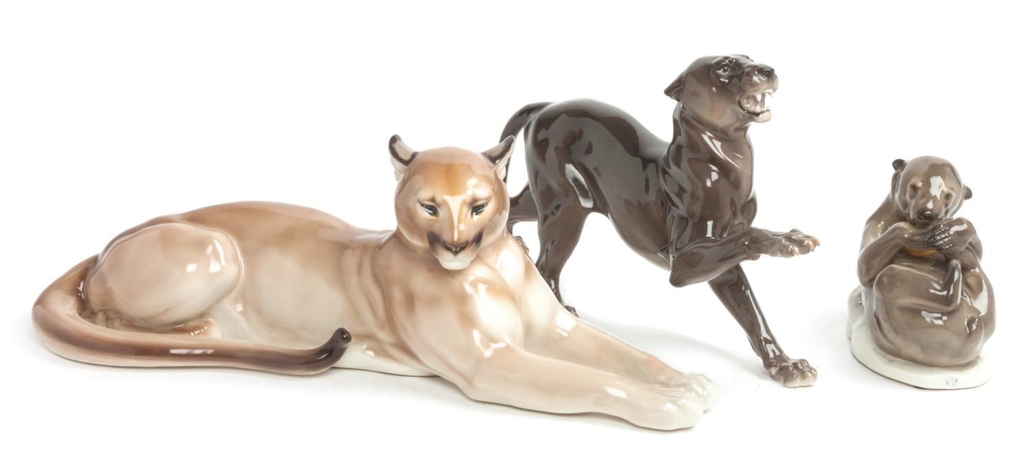 Two Nymphenburg Porcelain Figures Width of widest 16 1/2 inches. — 20TH CENTURY
