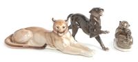 Two Nymphenburg Porcelain Figures Width of widest 16 1/2 inches. — 20TH CENTURY