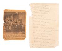 [EARLY PHOTOGRAPHY]. Albumen photograph of the Cross Roads Band. J. Davidson, photographer, ca 1868.
