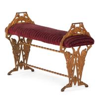 An Art Deco Painted Iron Bench
