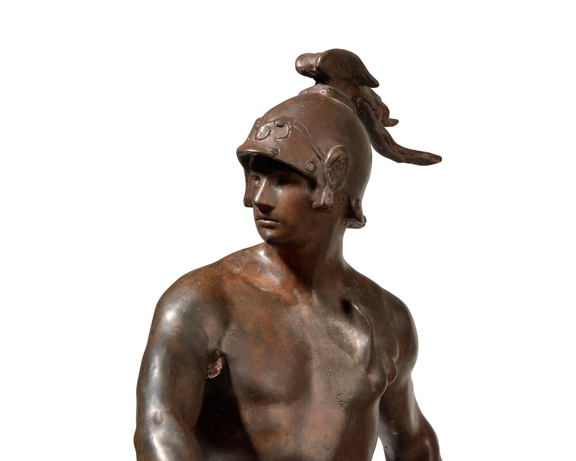 After Emile Louis Picault (French, 1839-1915), A mixed metal sculpture "Honor Patria"