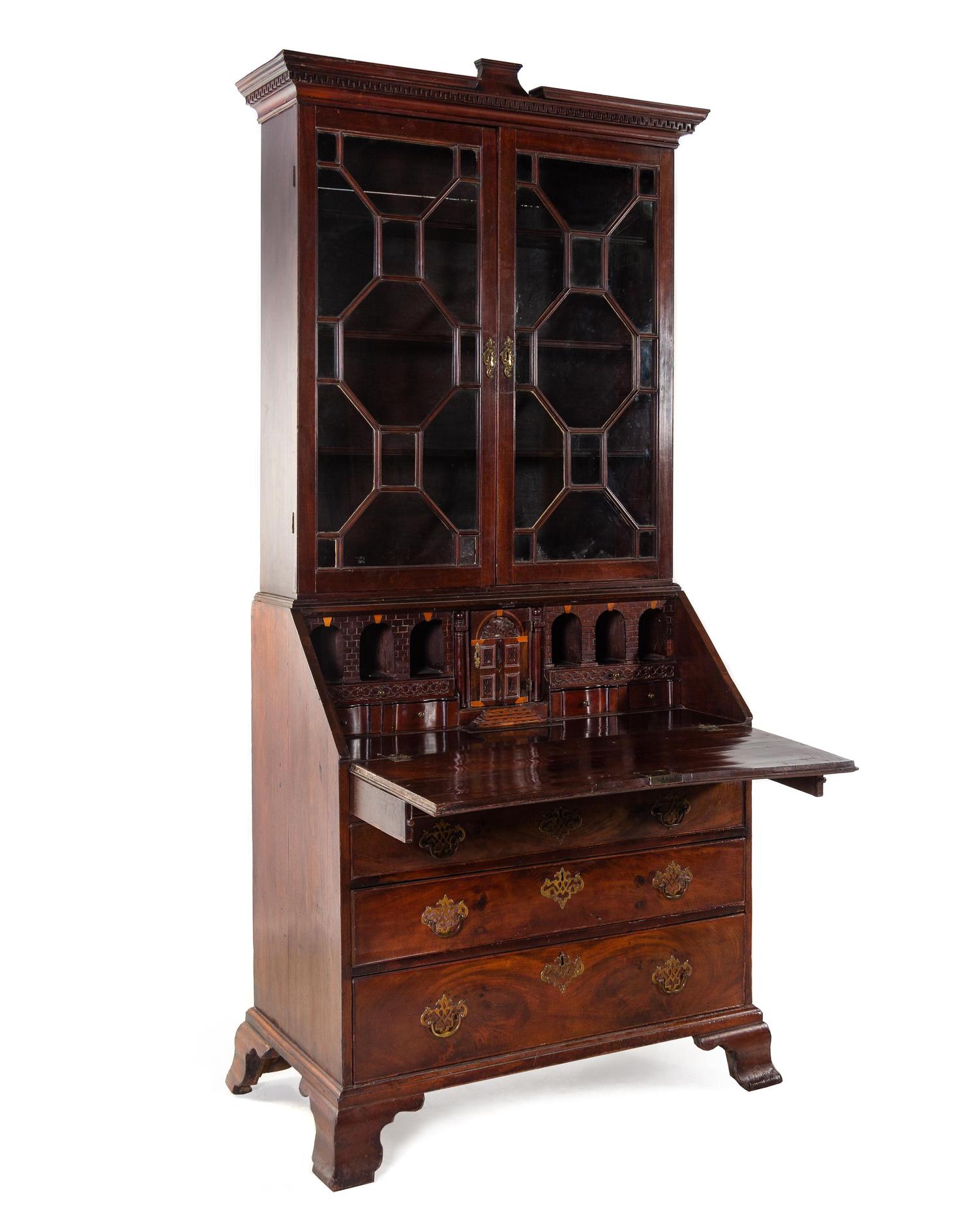 A George III Mahogany Secretary Bookcase