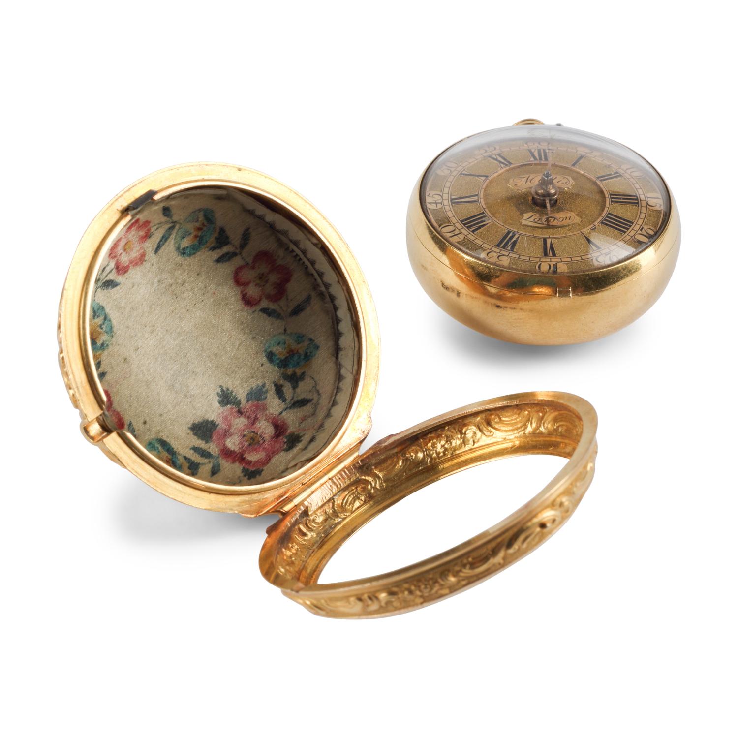An English Gold and Repoussè Gold Cased Pocket Watch