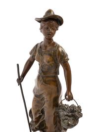 A Pair of French Cast Metal Figures