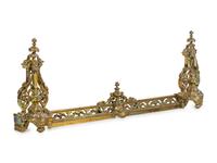 A Neoclassical Gilt Bronze Fireplace Fender