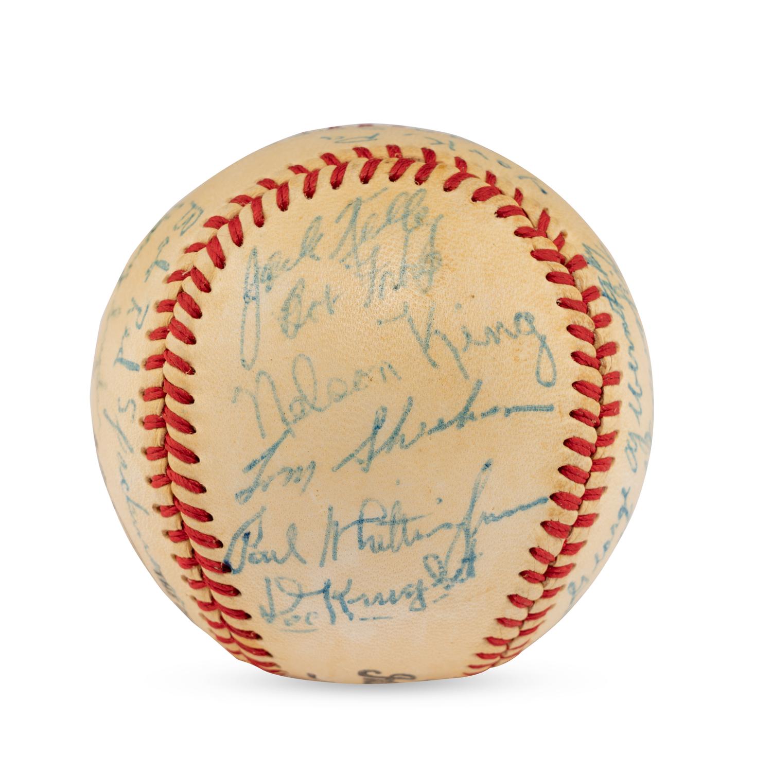 A 1949 New York White Roses Team Signed Autograph Baseball