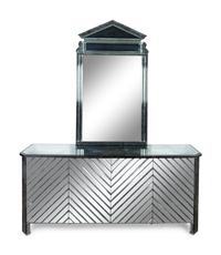 A Contemporary Mirrored Credenza with Associated Mirror — 20TH CENTURY