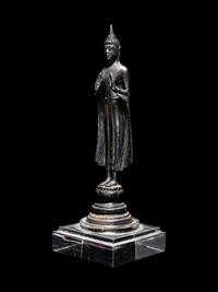 A South East Asian Silver Figure of a Standing Buddha