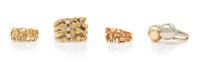 A Collection of Yellow Gold Rings, 24.10 dwts.