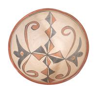 San Ildefonso Polychrome Pottery Bowl