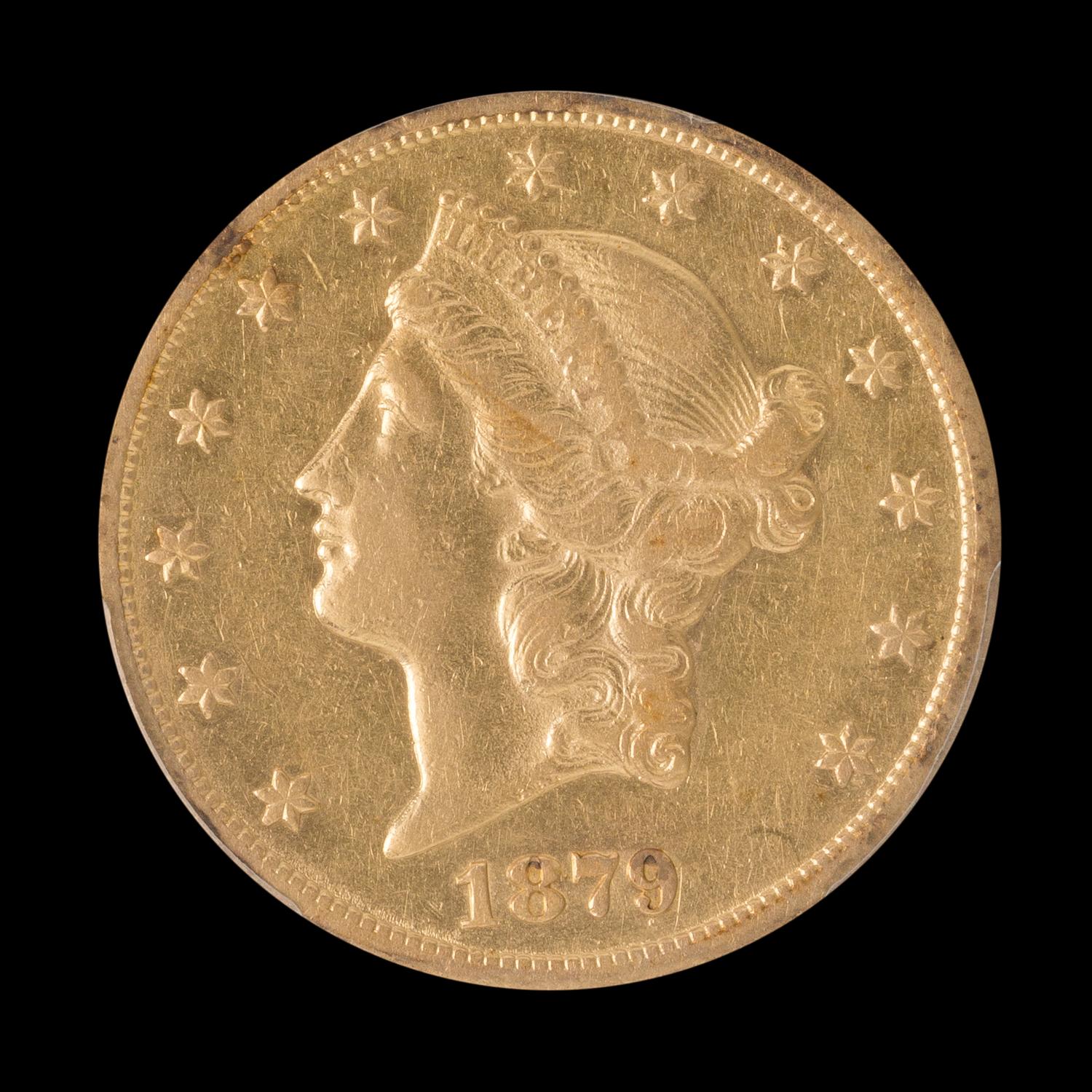A United States 1879-CC Liberty Head $20 Gold Coin
