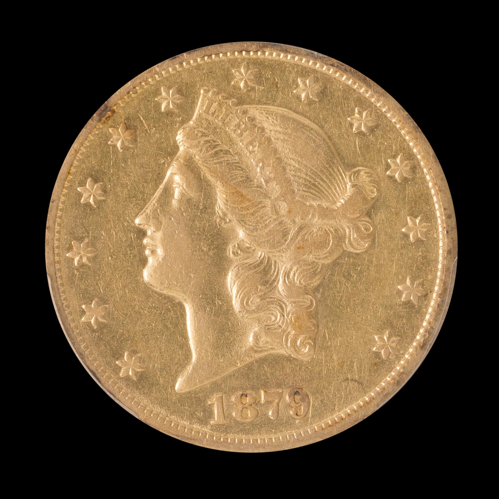 A United States 1879-CC Liberty Head $20 Gold Coin