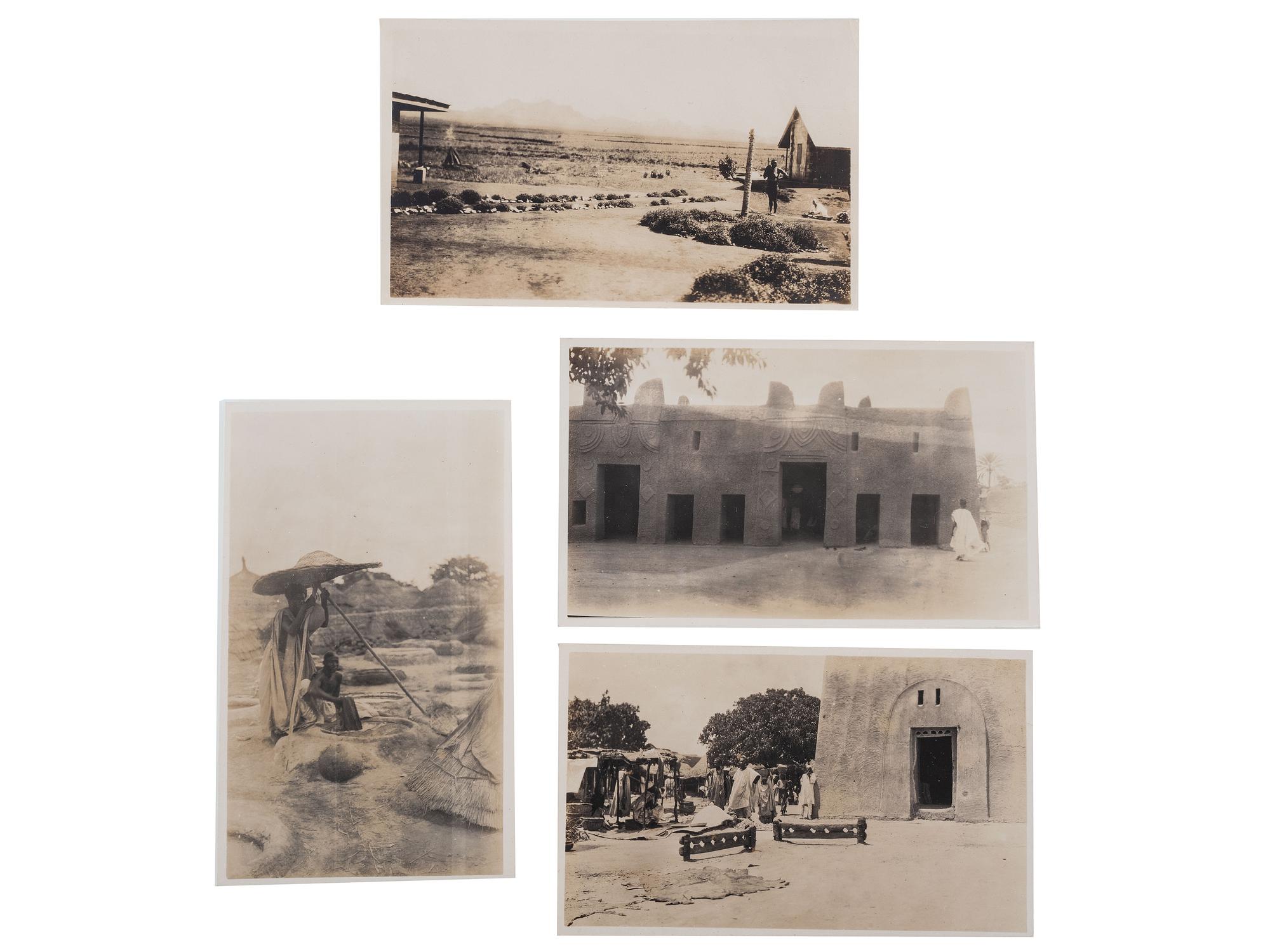 [AFRICA]. A group of late 19th and early 20th century photographs taken in Zaria, Tanganyika, and sub-Saharan regions, including: