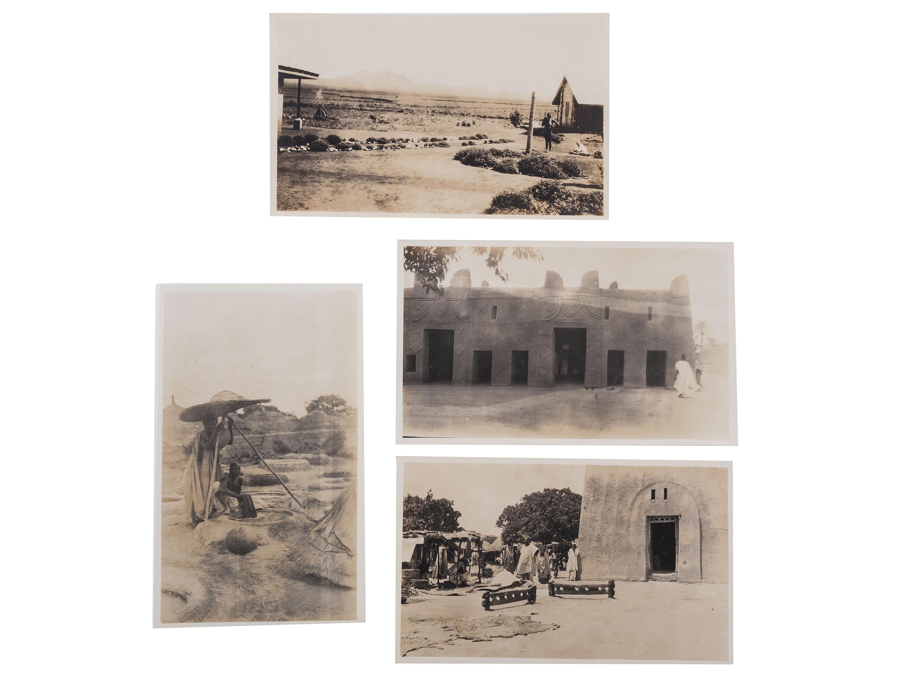 [AFRICA]. A group of late 19th and early 20th century photographs taken in Zaria, Tanganyika, and sub-Saharan regions, including: