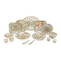 A Collection of Chinese Export Porcelain Famille Rose Table Articles