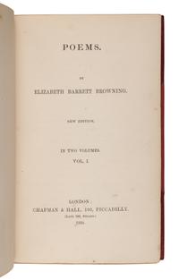 BROWNING, Elizabeth Barrett (1806-1861). Poems . London: Chapman & Hall, 1850.