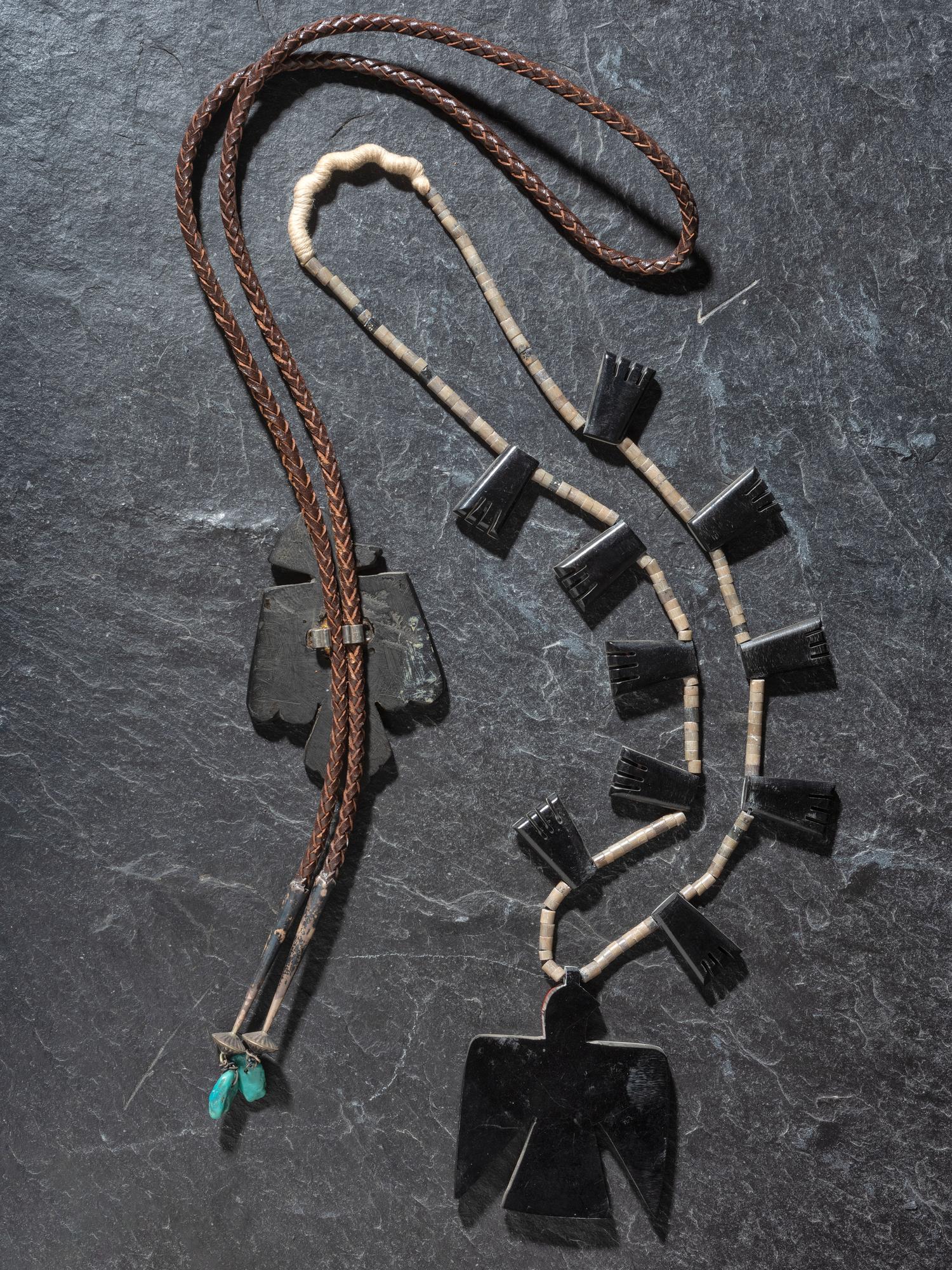 Contemporary Kewa Thunderbird Necklace and Bolo Tie