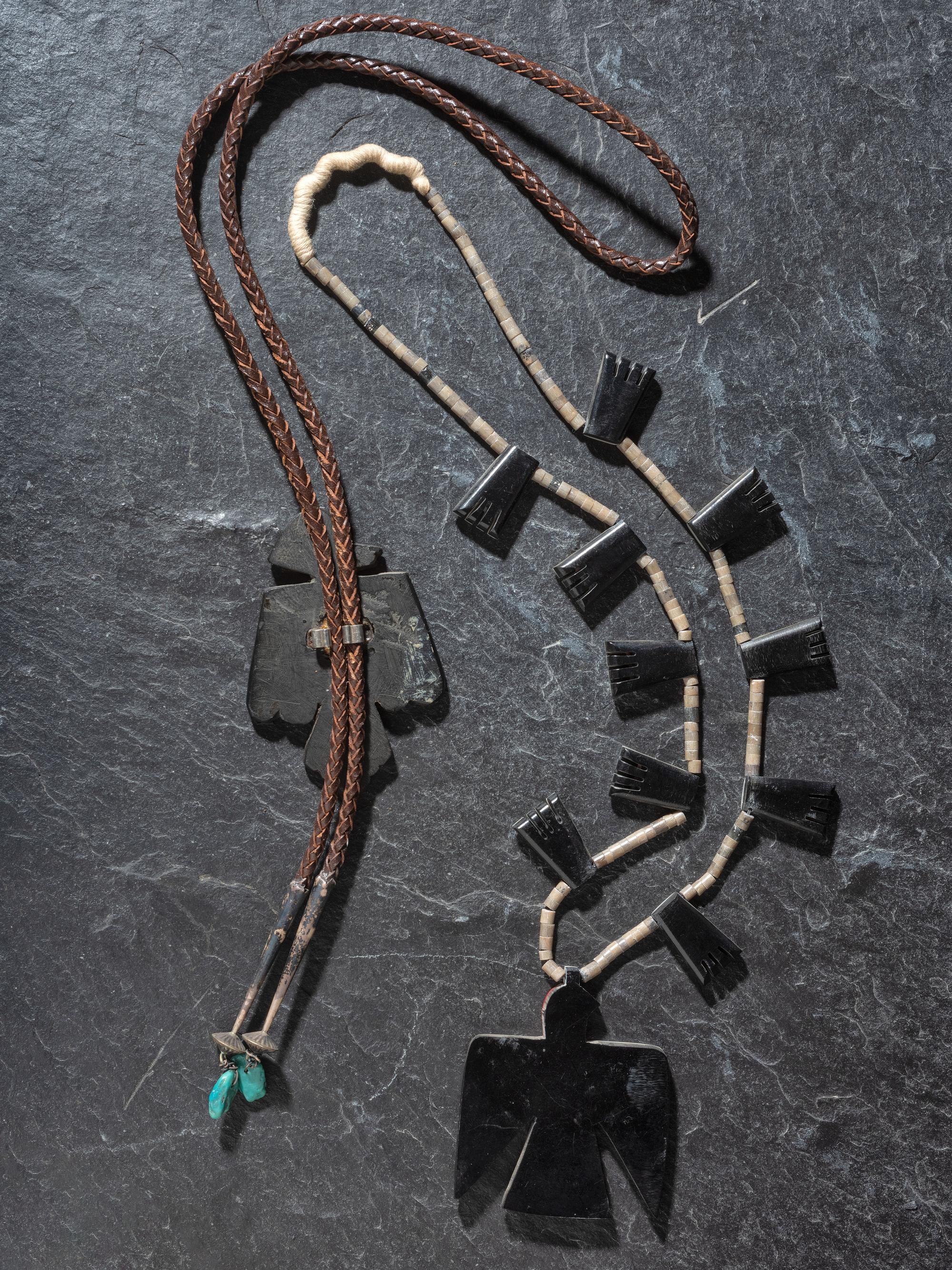 Contemporary Kewa Thunderbird Necklace and Bolo Tie