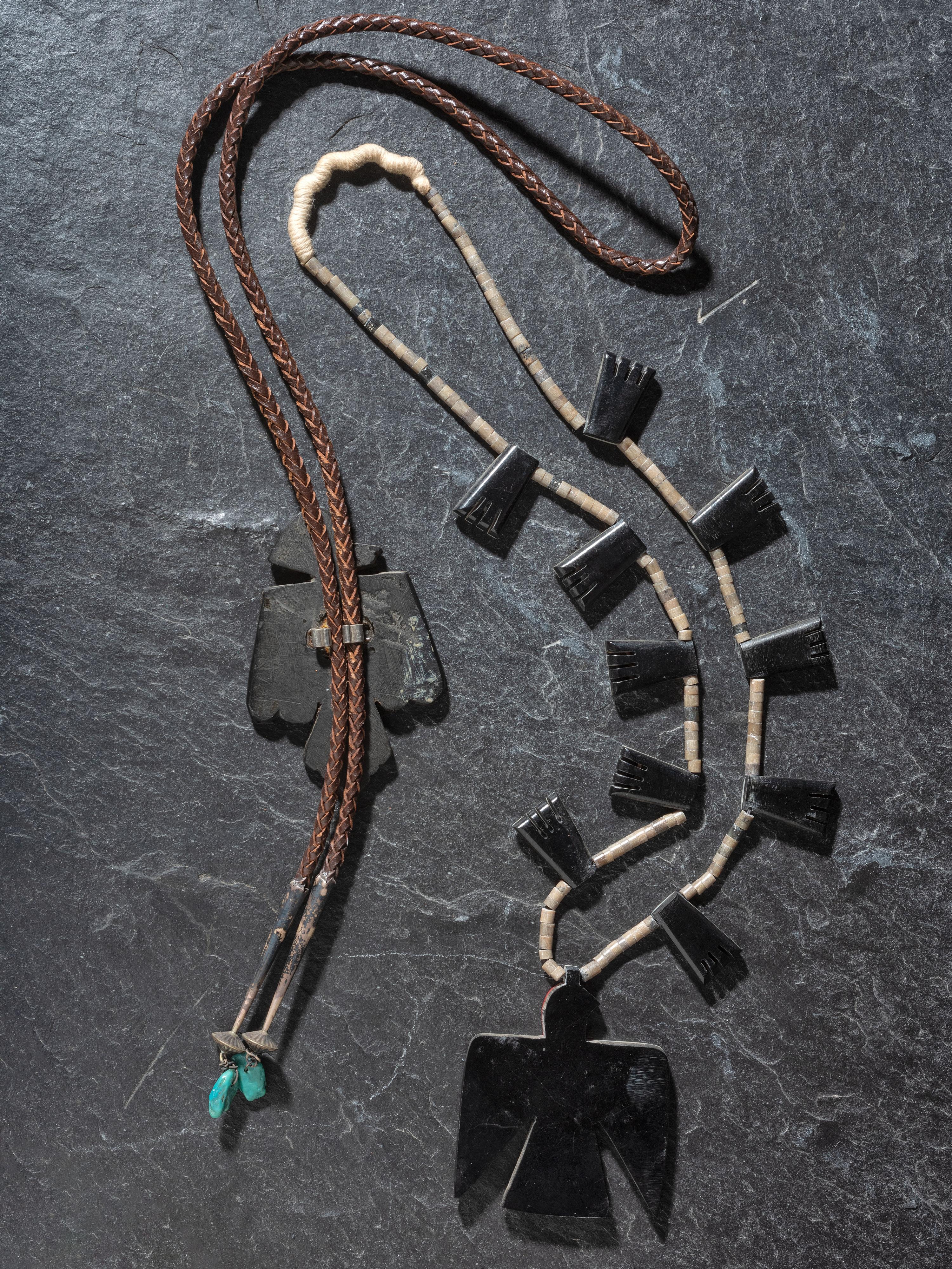 Contemporary Kewa Thunderbird Necklace and Bolo Tie