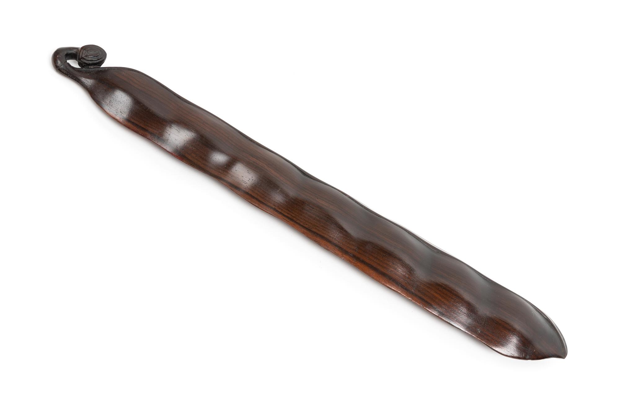 A Chinese Hardwood Model of a Peapod Length 12 1/4 inches. — QING DYNASTY (1644-1911)