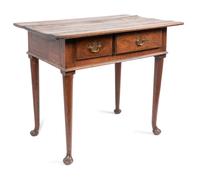 A Queen Anne Walnut Two Drawer Work Table
